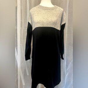 Sweater dress in navy and grey, NWOT